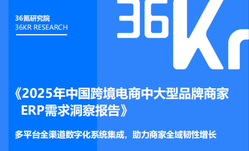 36Kr：2025年中國(guó)跨境電商中大型品牌商家ERP需求洞察