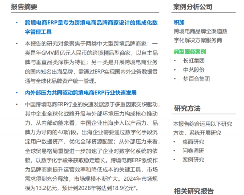 2025年中國跨境電商中大型品牌商家ERP需求洞察-2